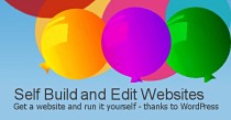 Get a website and run it yourself is written below colourful balloons